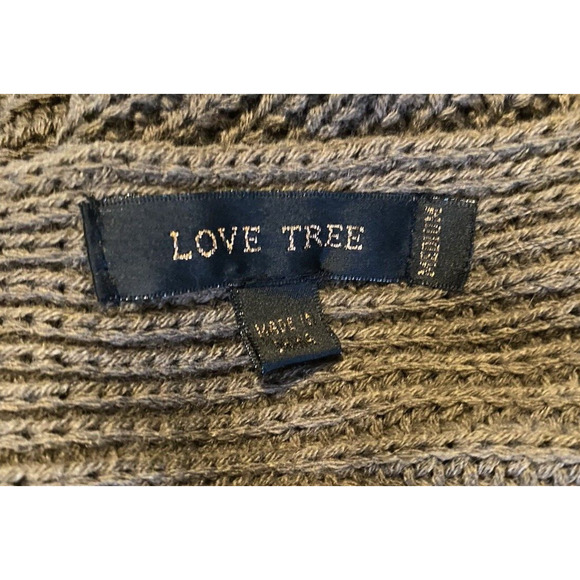 Love Tree Twist Knot Sweater Womens Medium M Brown Knit V Neck Pullover Sweater - Picture 4 of 12